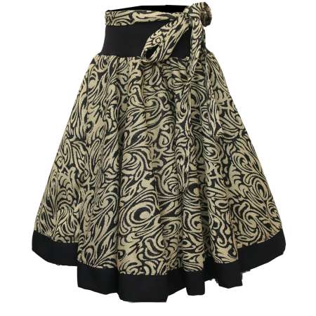 gold schwarzer tellerrock